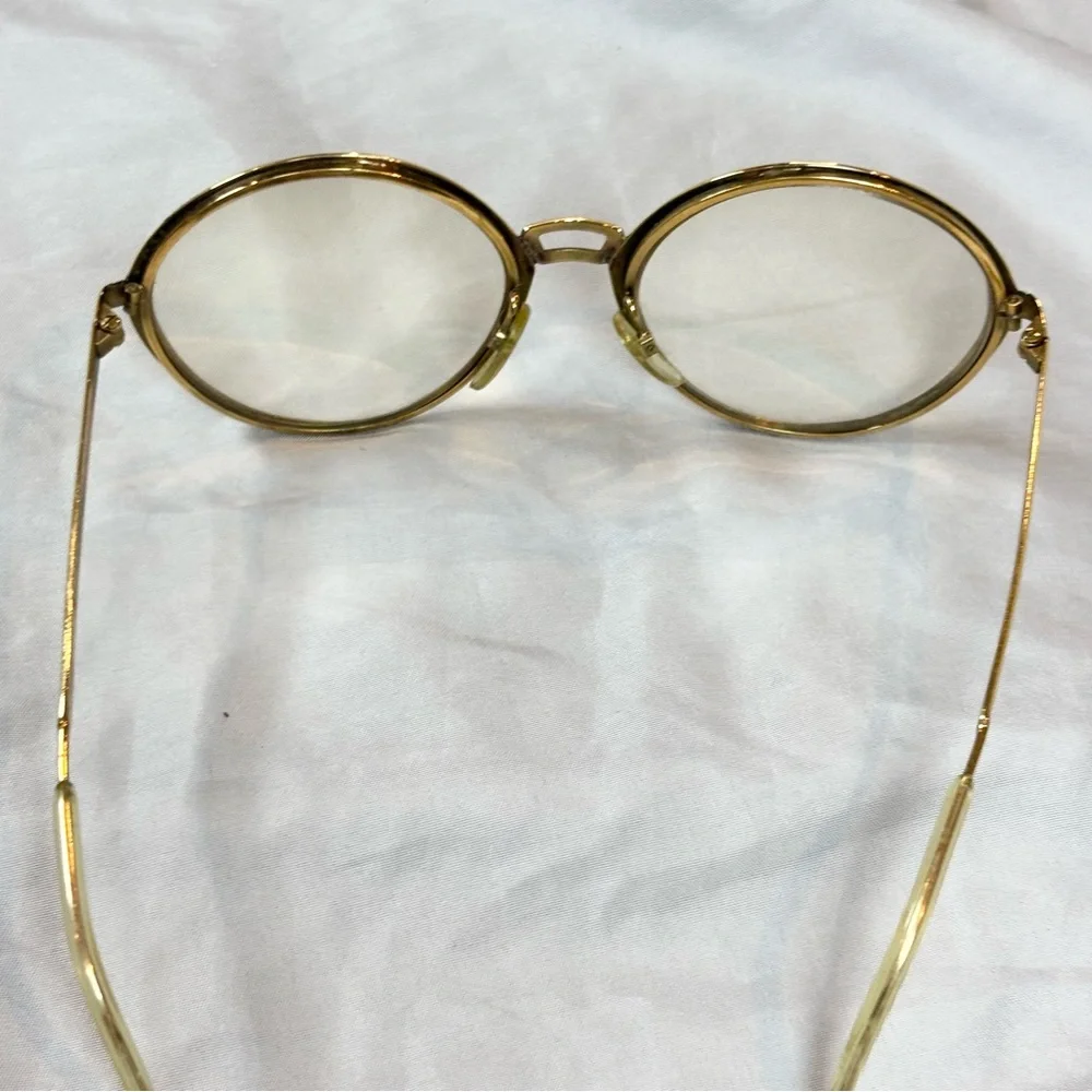 Vintage 60s‎ 70s Riviera Gold Frame Eyeglasses Round Gold Rimmed Frames Only